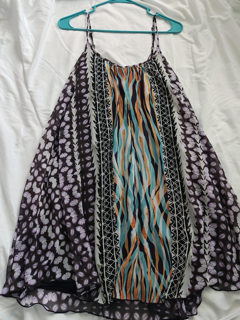 Express Multicolor Printed Spaghetti Strap Sundress